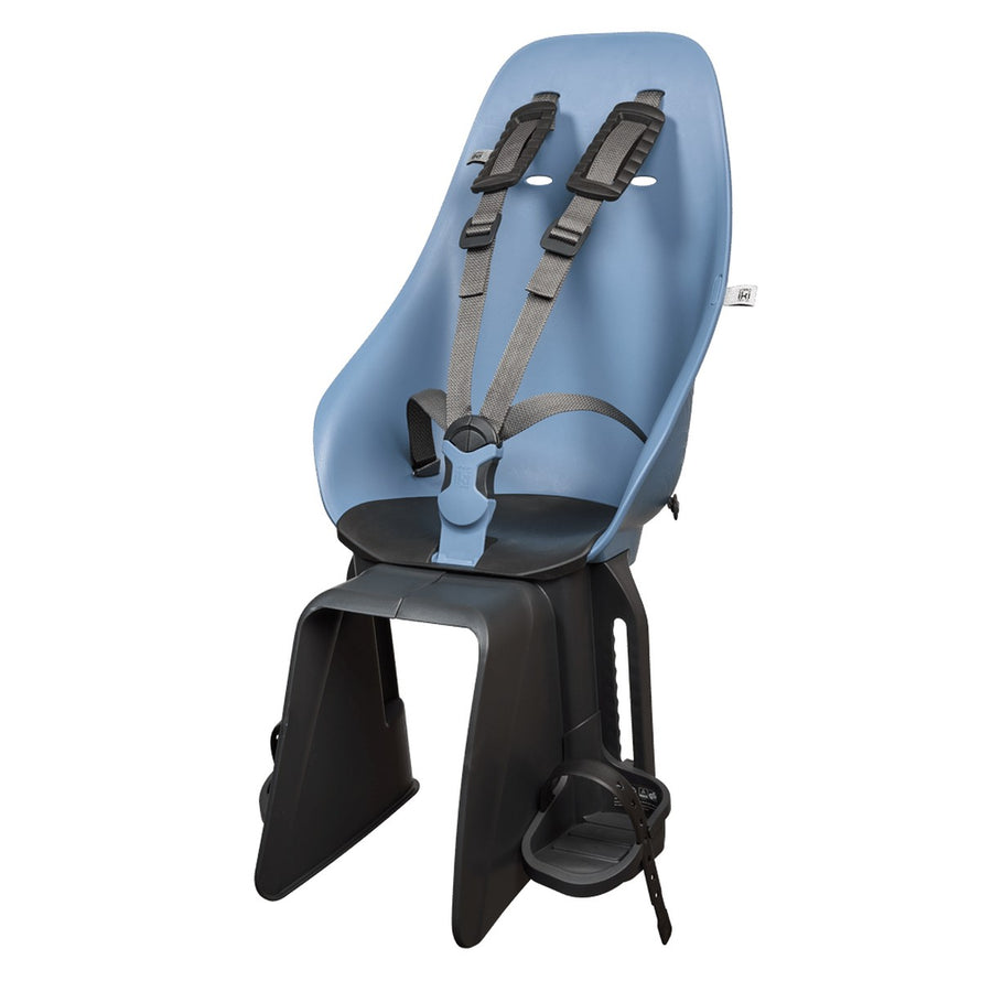 Siege velo enfant arriere Urban Iki Ta-Ke MIK HD bleu avec harnais de securite et repose-pieds