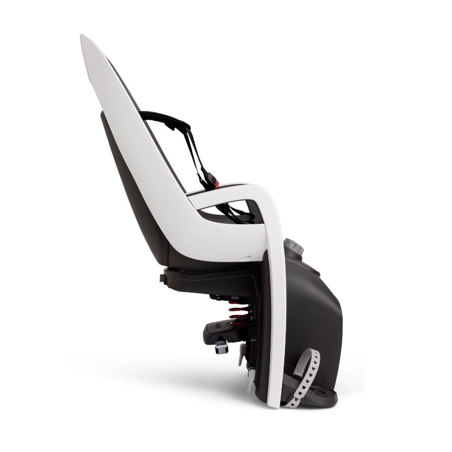 Siege velo enfant inclinable Hamax Caress avec systeme de fixation porte-bagages et harnais ajustable