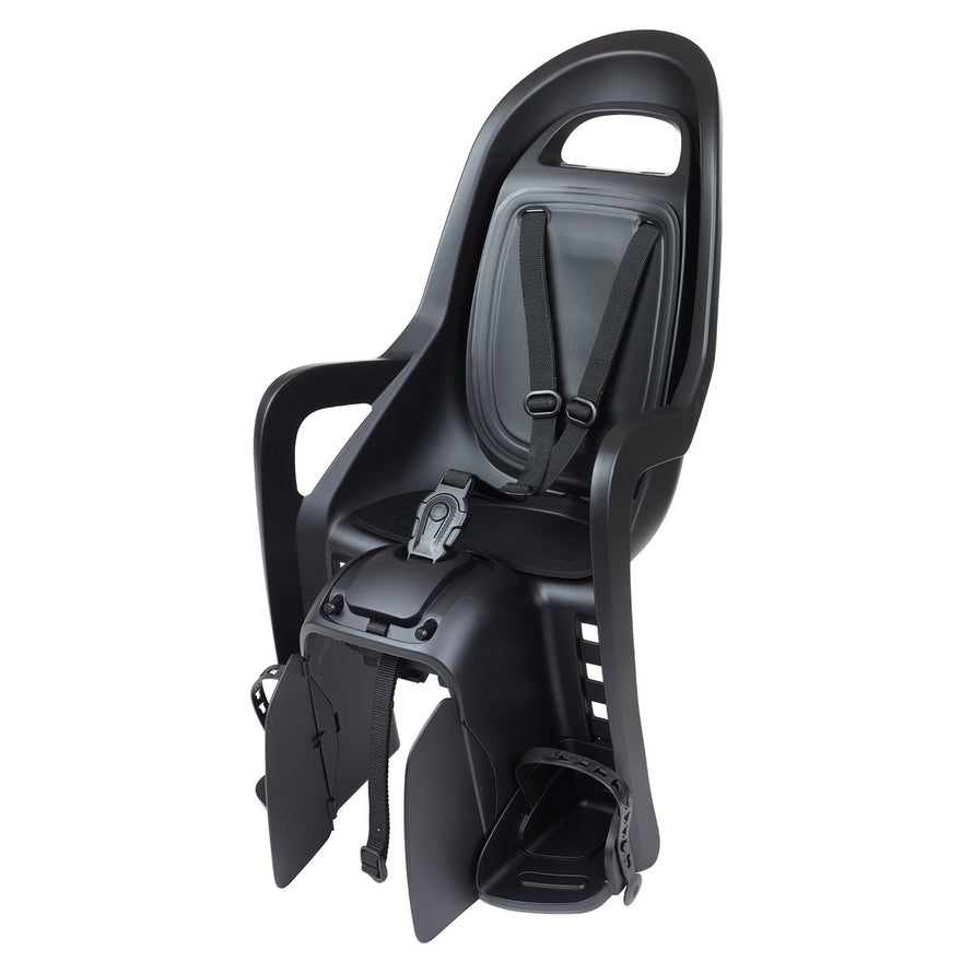 Siège vélo enfant Polisport Groovy MIK-HD noir avec harnais et fixation MIK pour enfants 9 mois à 6 ans