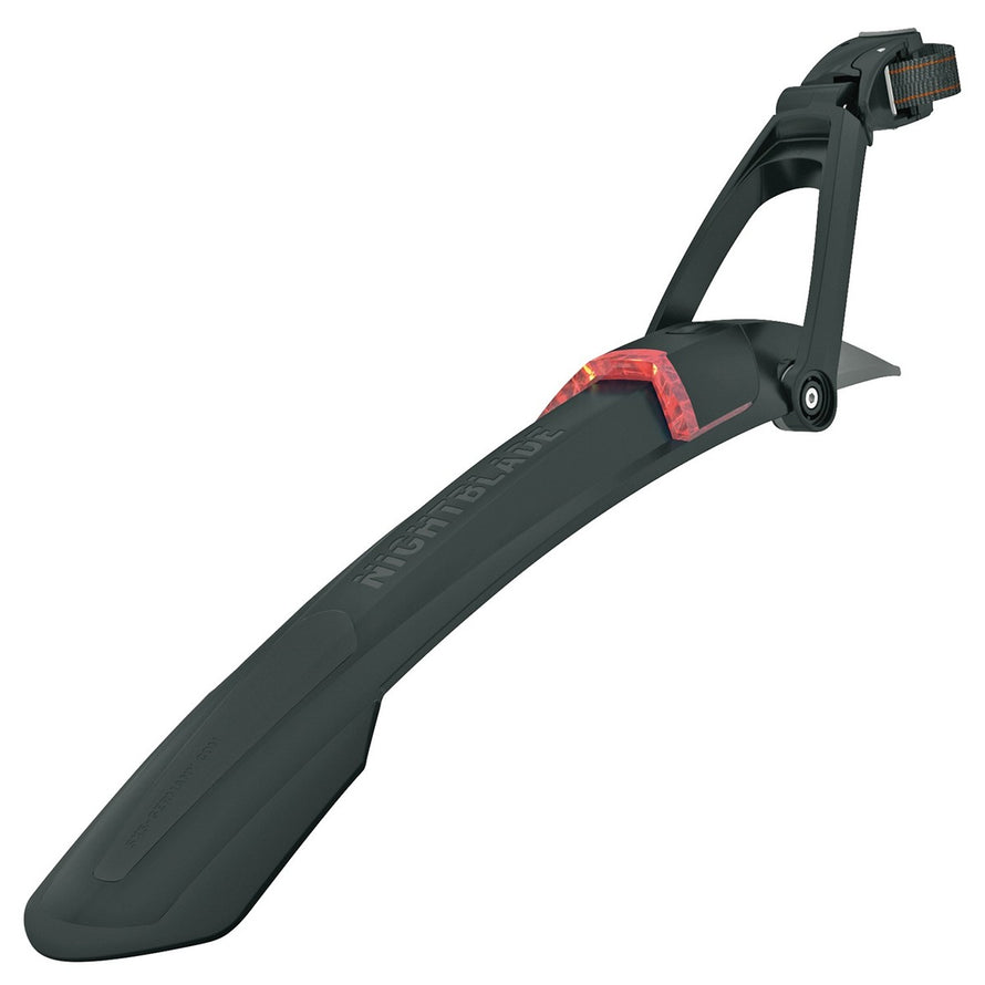 Garde boue arriere SKS Nightblade avec feu LED integre pour velo 26 a 27,5 pouces, protection contre la boue