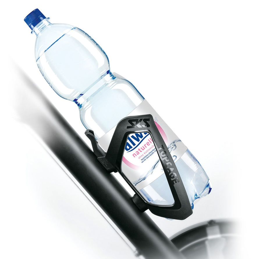 Porte-bidon Topcage SKS noir pour velo avec fixation securisee et acces rapide a la bouteille