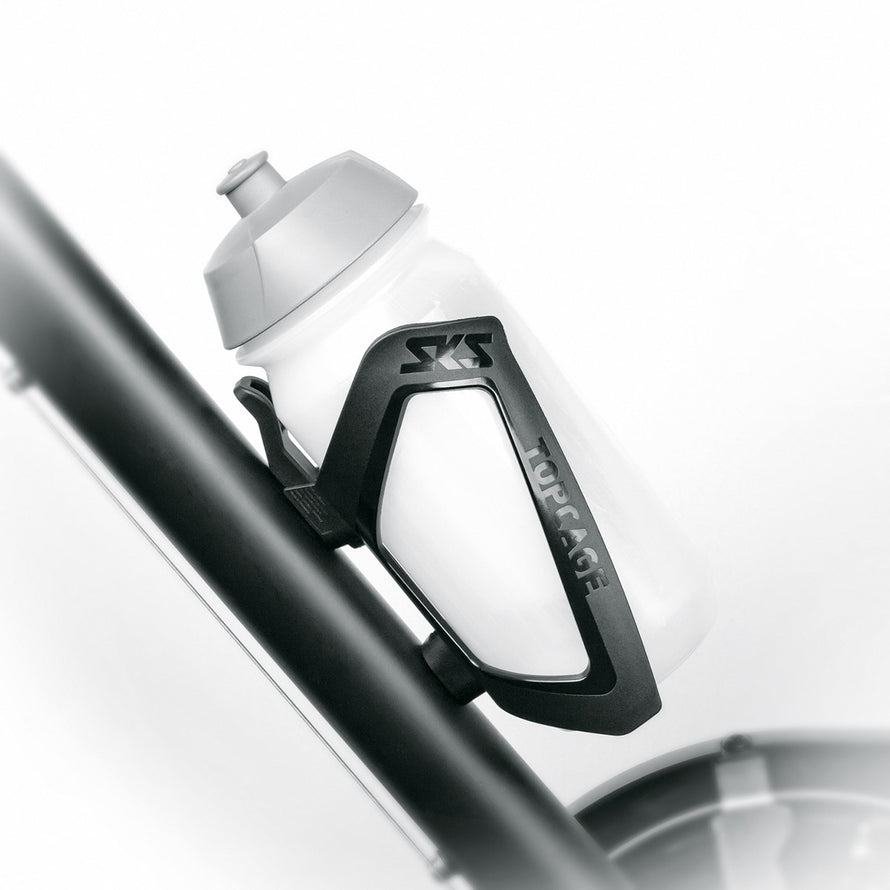 Porte-bidon SKS Topcage noir pour vélo, design léger et maintien optimal de la bouteille