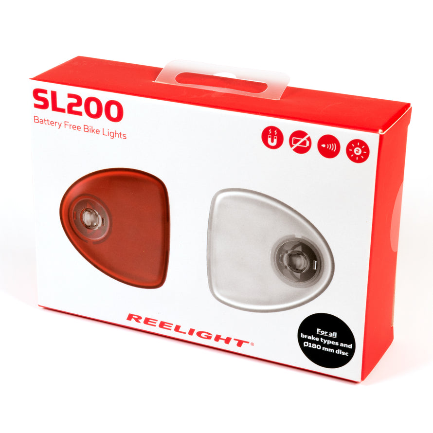 Emballage éclairages vélo avant et arrière sans piles Reelight SL200