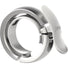 Sonnette vélo Knog Oi Bell Prima Large blanche mate, design épuré et montage rapide sur guidon