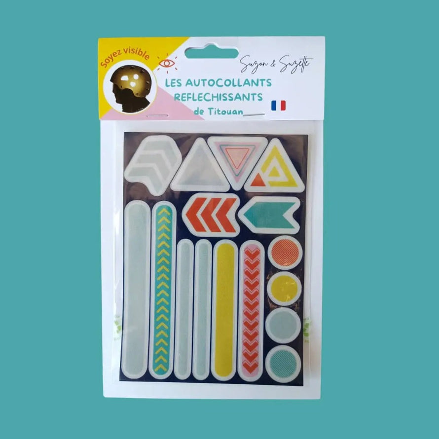 stickers reflechissant titouan suzon et suzette geometrique