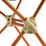 Armature robuste en aluminium orange de la chaise pliable legere Corto modele pour usage outdoor et cyclisme