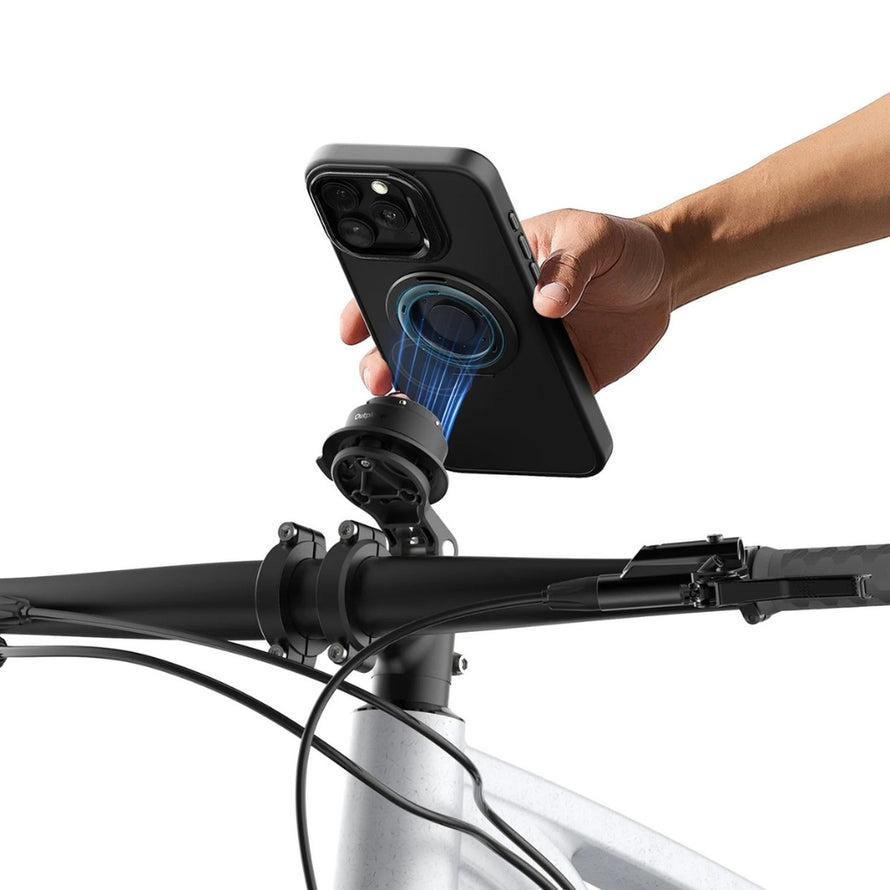 Support téléphone potence vélo Outplorer fixation magnétique avec verrou de sécurité pour un maintien optimal