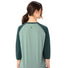 T-Shirt Vaude Neyland 3/4 Femme vert avec manches contrastées et dos uni pour cyclisme confort