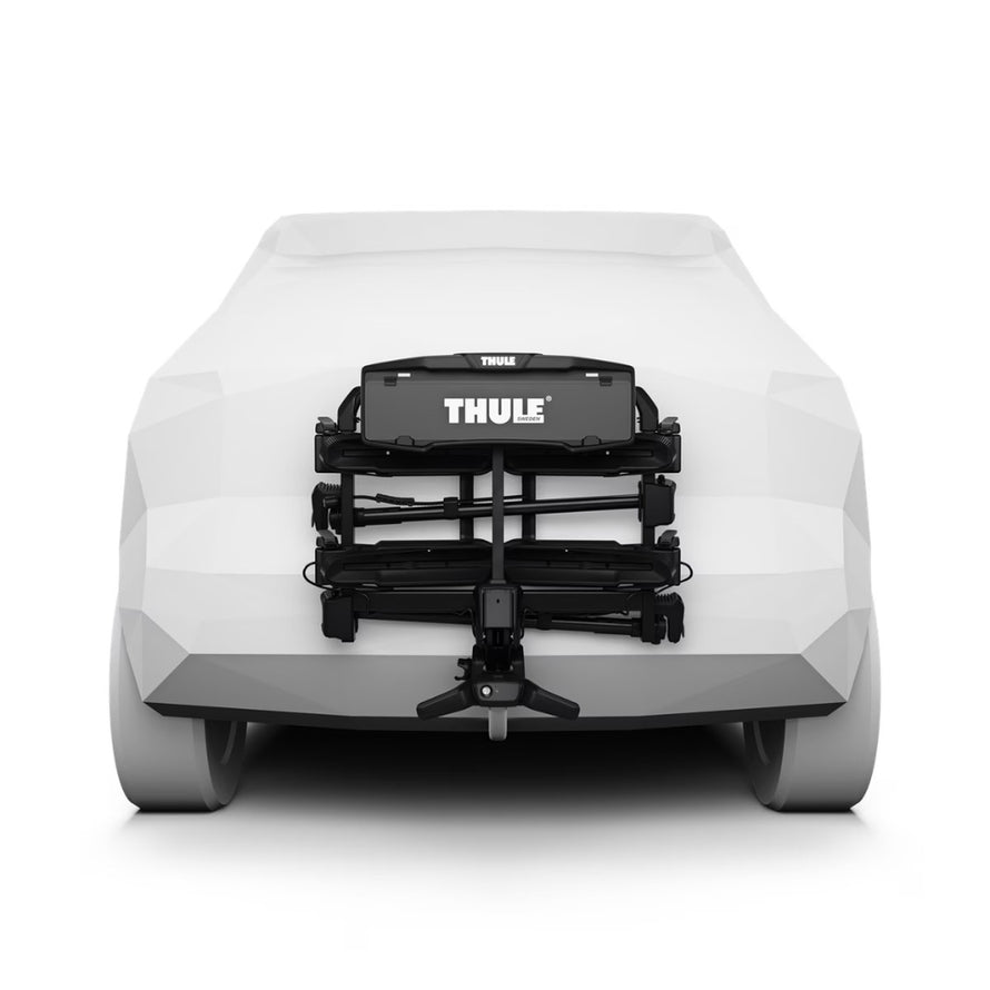 Porte-velos Thule Outpace 2 sur attelage voiture, solution compacte pour transporter deux velos facilement et en securite