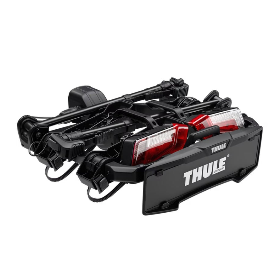 Porte-velos Thule Outpace 2 sur attelage voiture, pliable et robuste pour transporter deux velos en toute securite