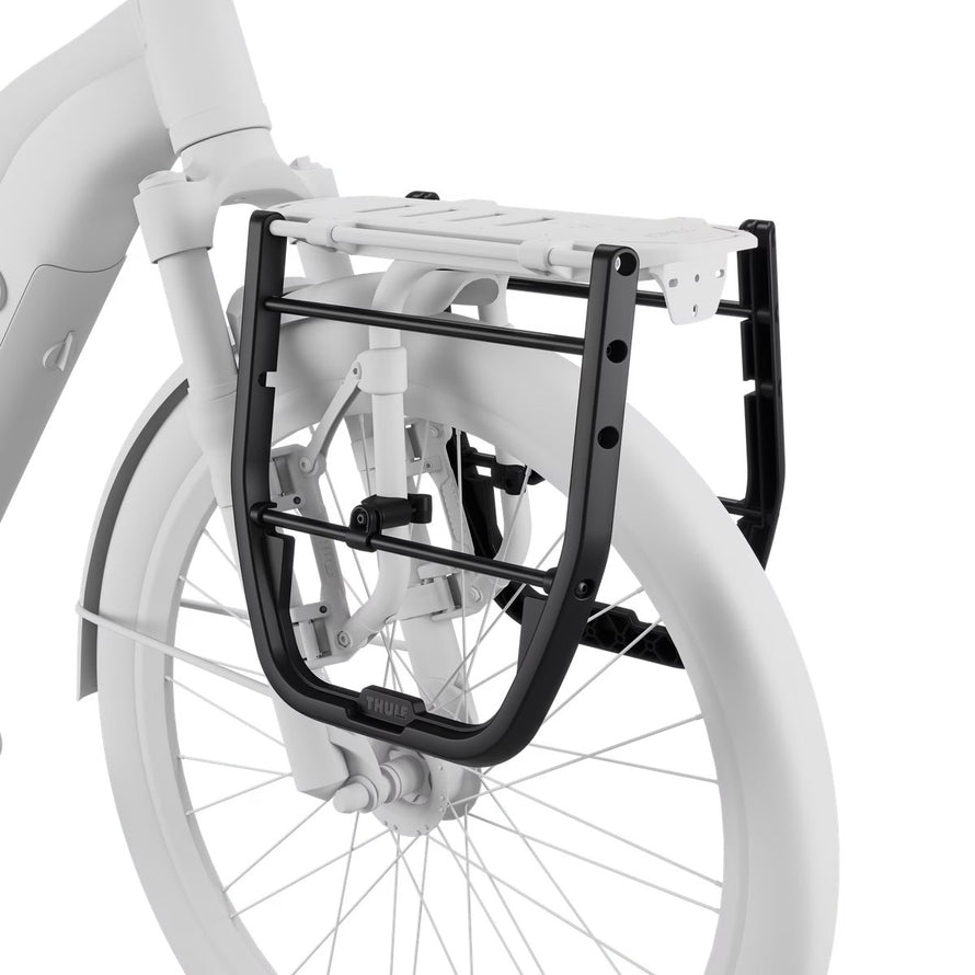 Fixation sacoche latérale Thule Tour Rack compatible porte-bagage vélo, durable et facile à monter