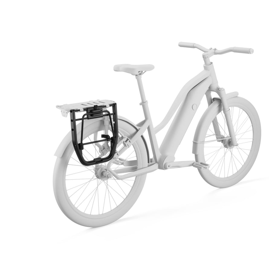 Support sacoche latérale Thule Tour Rack pour porte-bagage vélo, installation rapide et fixation sécurisée