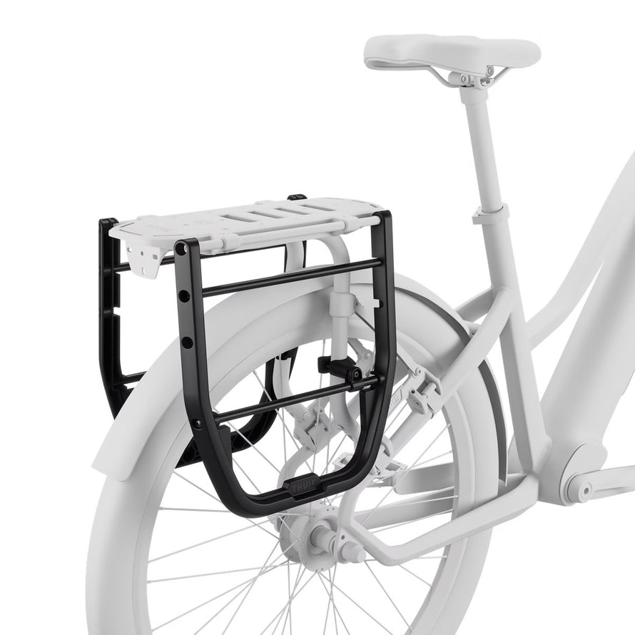Supports pour sacoche latérale Thule Tour Rack compatibles porte-bagage vélo, solides et pratiques