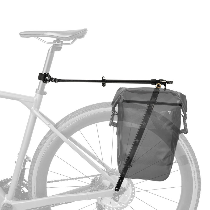 Porte-bagages arrière Topeak Zi:RAK Essential pour vélo, robuste et léger, idéal pour transporter des sacs latéraux