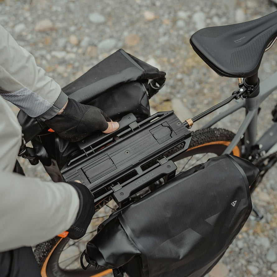 Porte-bagages arriere Topeak Zi:RAK installation rapide et securisee pour velo de randonnée ou urbain