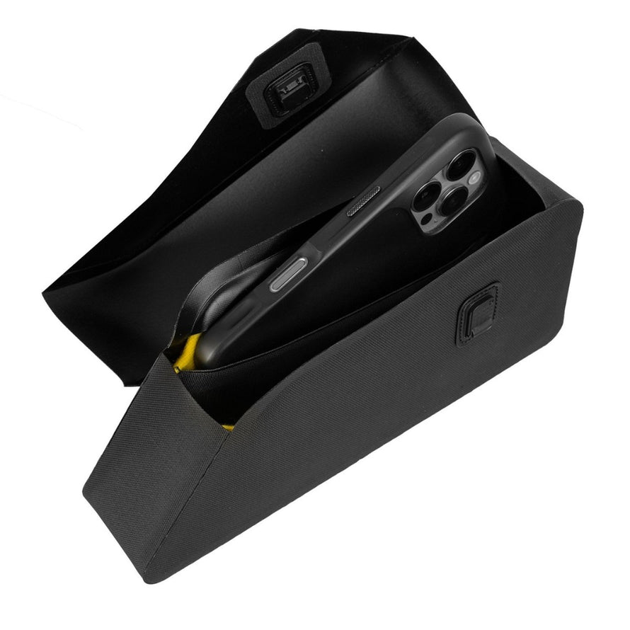 Sacoche de cadre noire étanche Topeak TopLoader DryShell pour bikepacking et rangement sécurisé sur vélo