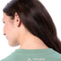 T-shirt Femme Vaude Redmont coton bio vert avec col côtelé et logo discret au dos, confortable pour cyclisme