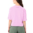 T-shirt Femme Vaude Redmont Heavyweight rose clair vue dos avec logo discret, confortable et écologique en coton bio