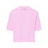 T-shirt Femme Vaude Redmont Heavyweight rose vue dos avec logo discret, idéal cyclisme et confort