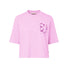 T-shirt Femme Vaude Redmont Heavyweight rose clair avec motif graphique, style urbain et confort optimal