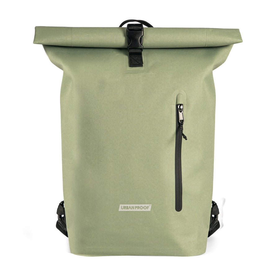 Sacoche vélo convertible en sac à dos Knox 22L Urban Proof avec fermeture éclair verticale avant kaki