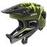 Casque VTT integral enfant Uvex React JR Fullface vert et jaune pour une protection maximale en descente