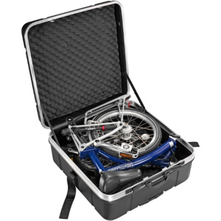 Valise rigide b_and_w_international Foldon case avec poignée télescopique pour transporter vélo Brompton en toute sécurité