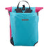 Sacoche vélo convertible sac à dos Vario Ortlieb vue avant avec poignée et bretelles bleu et rose