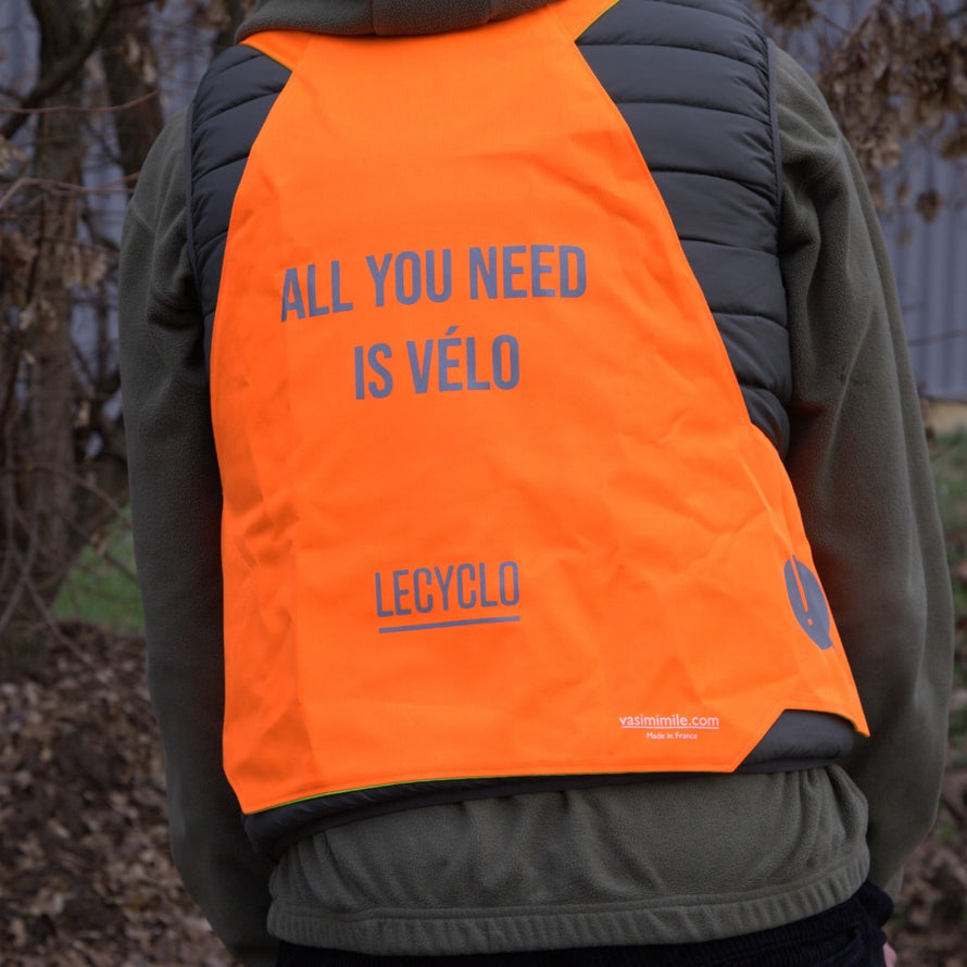 vasimimile gilet fluo réversible vasi lzocel reverso vue de derrière