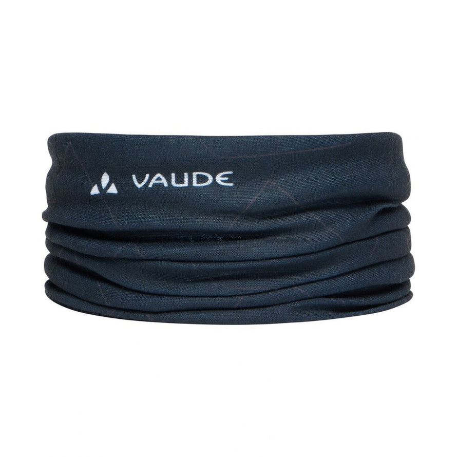 Tour de cou multifonction Vaude Multitube noir, idéal pour cyclisme et activités outdoor polyvalentes