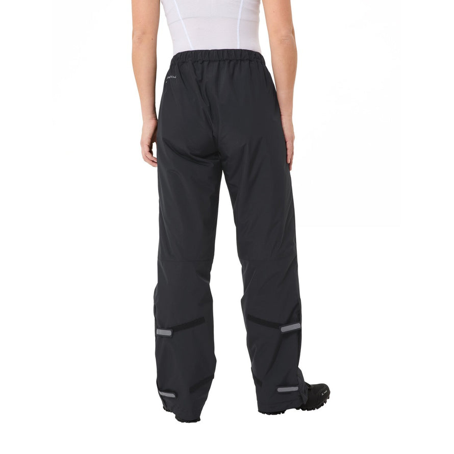 Pantalon pluie Vaude Escape femme chaud, coupe adaptée pour velo, protection imperméable et confort optimal