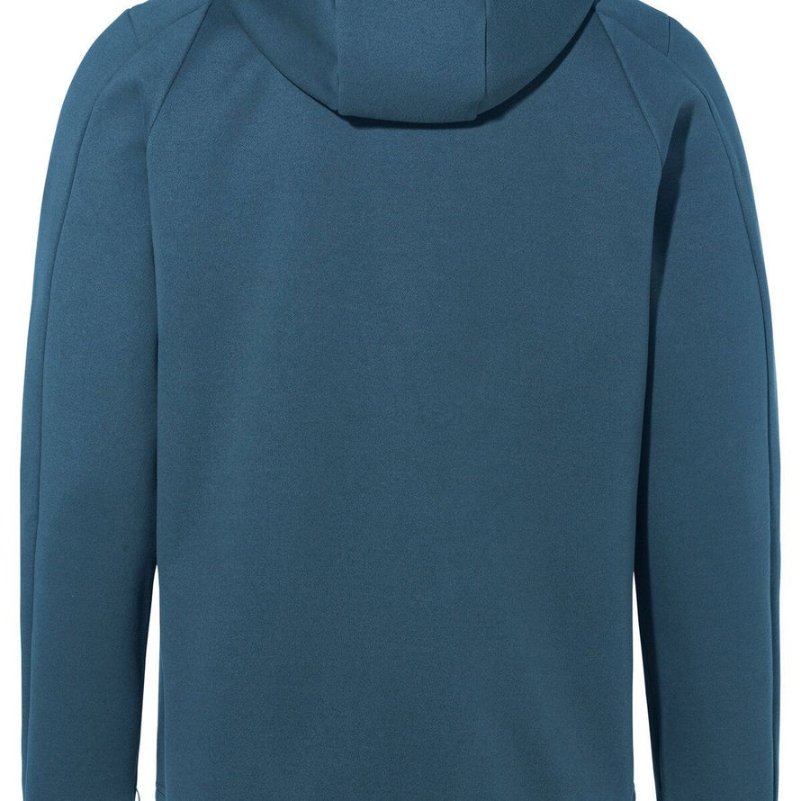 Dos de la polaire a capuche Vaude Idris Fleece homme en bleu, parfaite pour velo et activites outdoor
