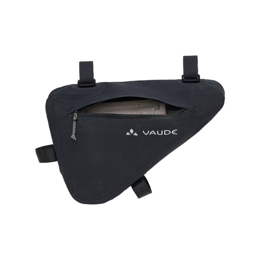 Sacoche cadre vélo Vaude Trailframe M noire, étanche et robuste pour protéger vos effets personnels en sortie vélo