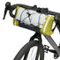 Sacoche de guidon Trailfront Compact Vaude en vert et noir, parfaite pour le bikepacking et les longues randonnées