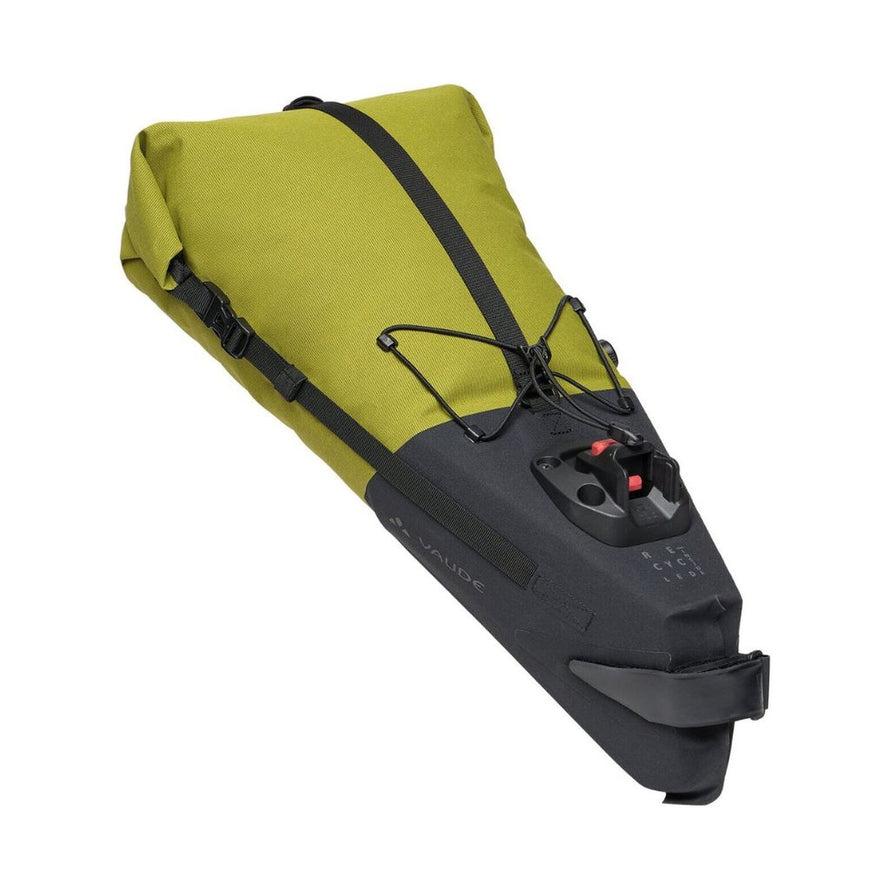 Sacoche de selle Trailsaddle Vaude olive et noir, étanche et légère pour cyclisme aventure