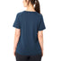 T-shirt Essential en laine pour femme Vaude indigo, idéal pour le cyclisme avec confort et gestion naturelle de la chaleur