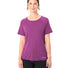 T-shirt Essential en laine prune pour femme Vaude, léger et respirant, parfait pour le cyclisme et le confort