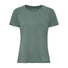 T-shirt Essential en laine pour femme Vaude vert sauge, respirant et confortable pour le cyclisme