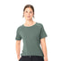 T-shirt Femme Vaude Essential merinos vert pale, laine naturelle respirante et confortable pour cyclisme