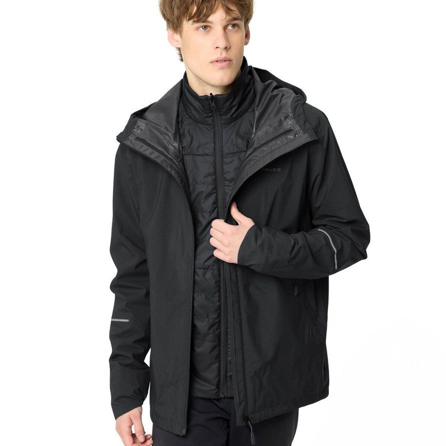 Veste 3 en 1 Vaude Yaras homme, imperméable et isolante, conçue pour le cyclisme polyvalent et toutes saisons