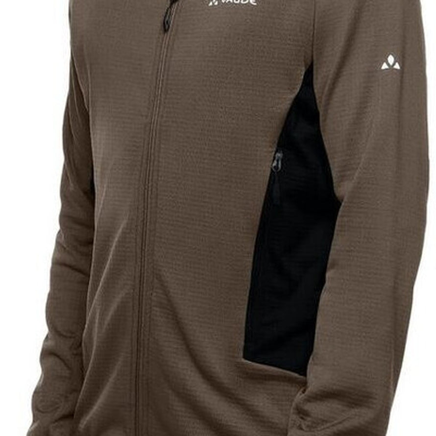 Veste polaire homme Vaude Monviso FZ II taupe avec zip complet et poches zippées pour confort outdoor - vue 2