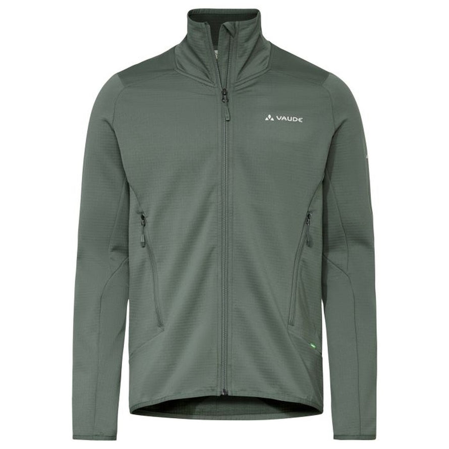 Veste polaire homme Vaude Monviso FZ II vert kaki avec zip complet et poches zippées pour activités outdoor
