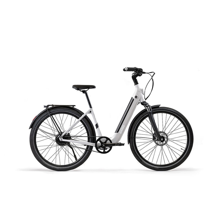 Vélo électrique avec clignotants intégrés Ellipse E2ST Courroie Fourche Suspendue