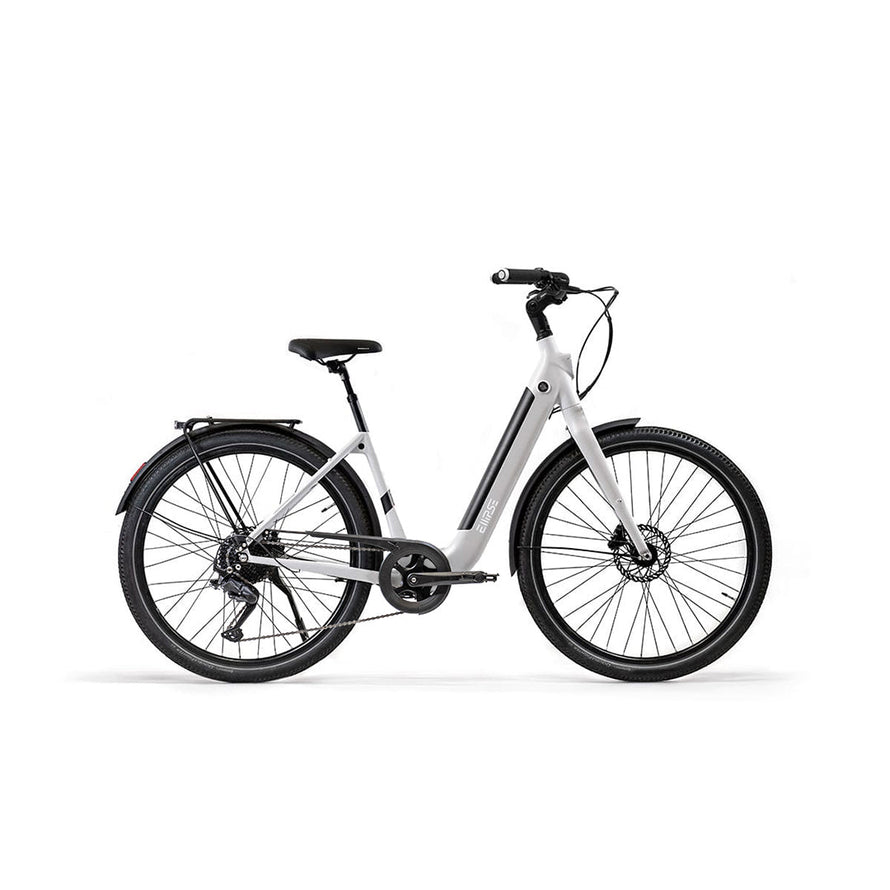 Vélo électrique Ellipse E2 ST Chaîne Fourche Rigide Gris Lune M Tige de selle télescopique Cruiser