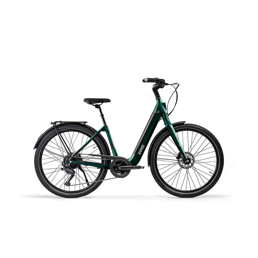 Vélo électrique Ellipse E2 ST Chaîne Fourche Rigide Vert Anglais M Tige de selle télescopique Cruiser