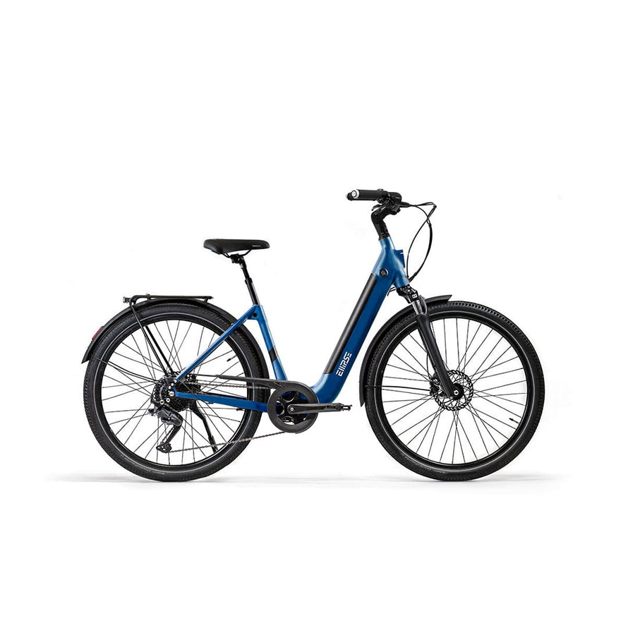 Vélo électrique Ellipse E2 ST Chaîne Fourche Suspendue Bleu Pétrole L Tige de selle télescopique Cruiser