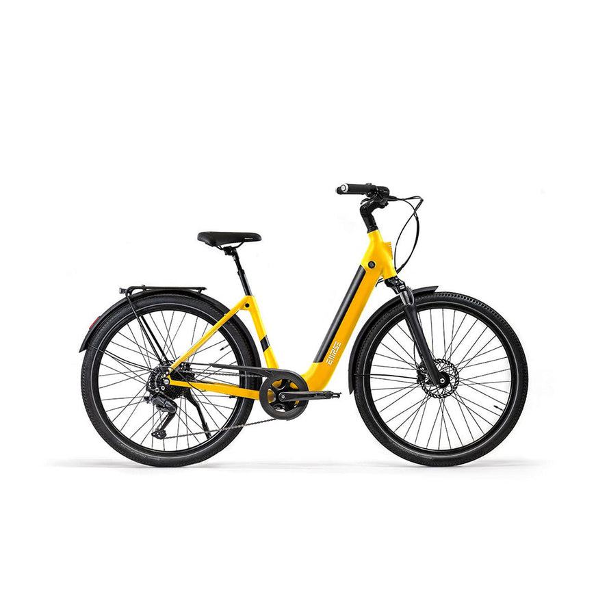Vélo électrique Ellipse E2 ST Chaîne Fourche Suspendue Jaune L Tige de selle télescopique Cruiser