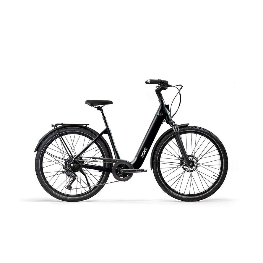 Vélo électrique Ellipse E2 ST Chaîne Fourche Suspendue Noir Minuit L Tige de selle télescopique Cruiser