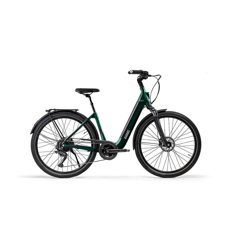 Vélo électrique Ellipse E2 ST Chaîne Fourche Suspendue Vert Anglais L Tige de selle télescopique Cruiser