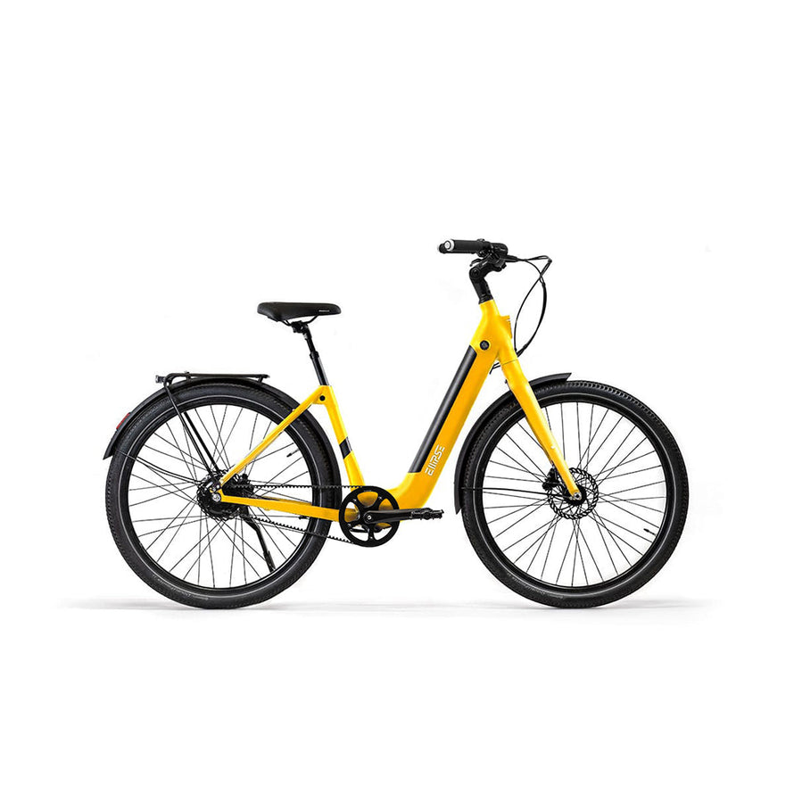 Vélo électrique Ellipse E2 ST Courroie Fourche Rigide Jaune L Tige de selle télescopique Cruiser